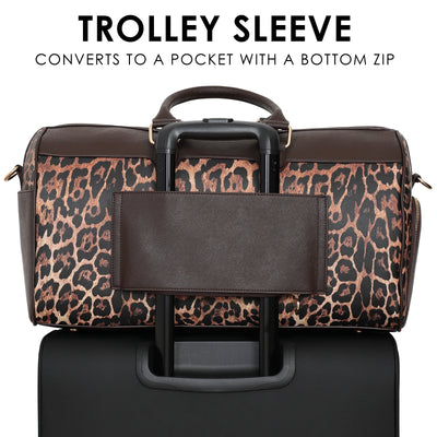 Leopard Lux 33L Duffel Bag for Women