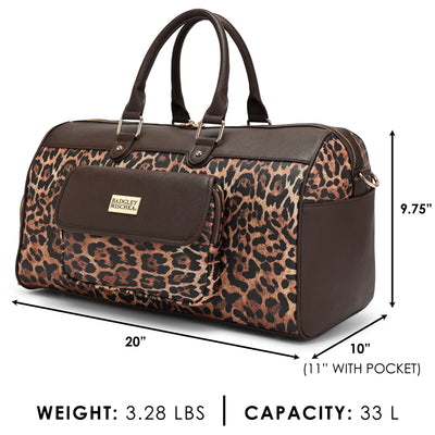 Leopard Lux 33L Duffel Bag for Women