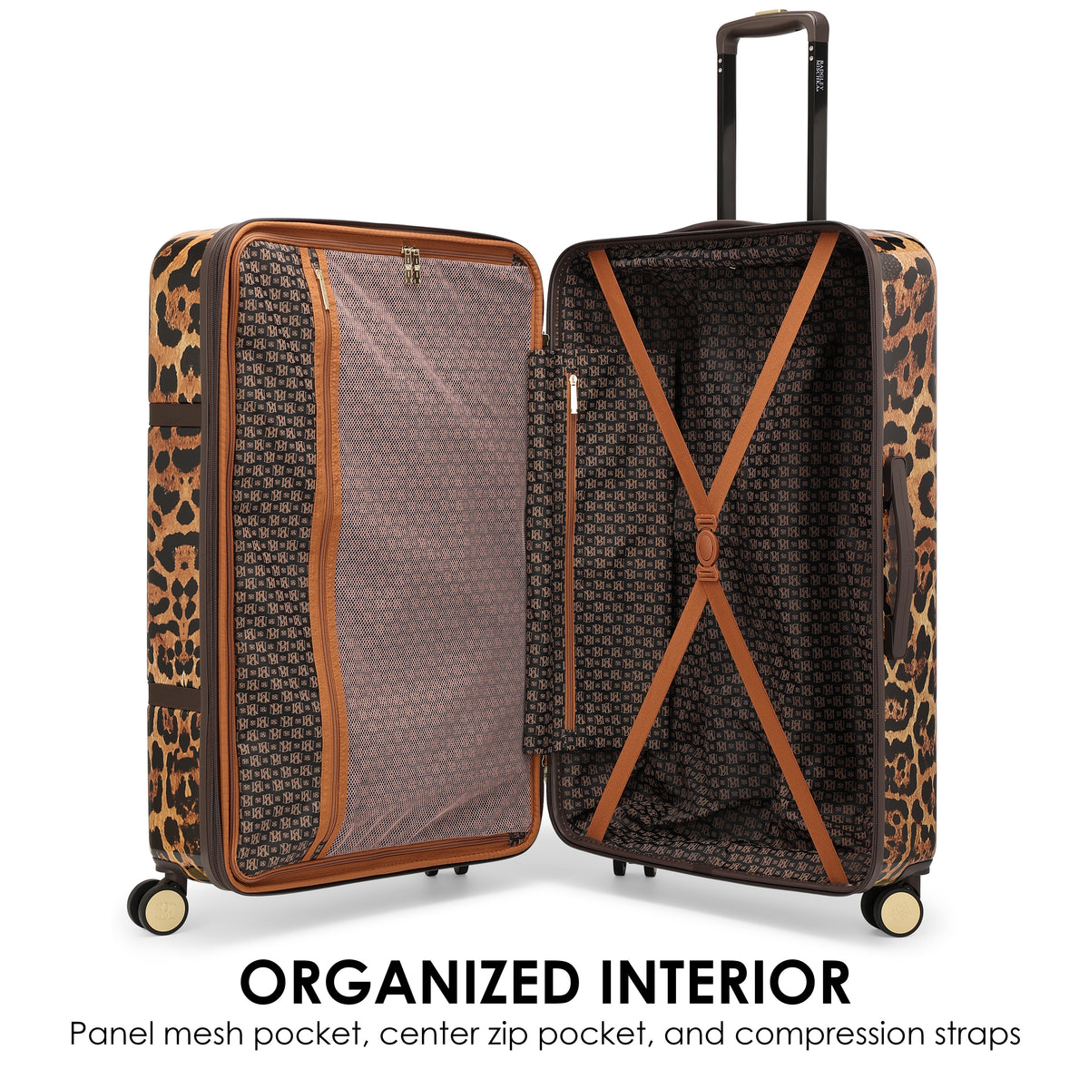 Leopard Lux Expandable Retro 28" Large Checked Suitcase