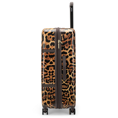 Leopard Lux Expandable Retro 28" Large Checked Suitcase