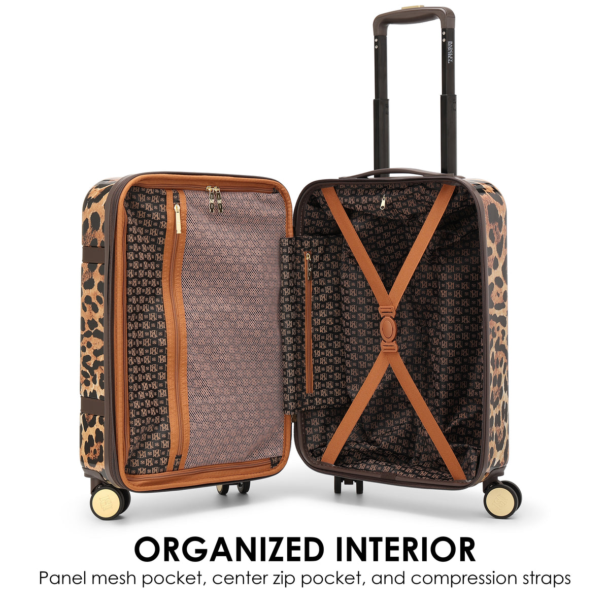 Leopard Lux Expandable Retro 20" Carry-on Suitcase