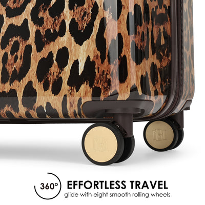 Leopard Lux Expandable Retro 20" Carry-on Suitcase