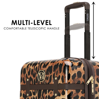 Leopard Lux Expandable Retro 20" Carry-on Suitcase