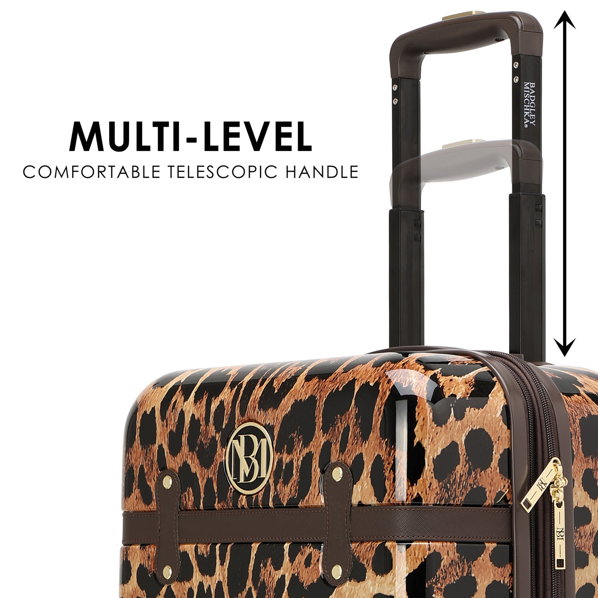 Leopard Lux Expandable Retro 20" Carry-on Suitcase