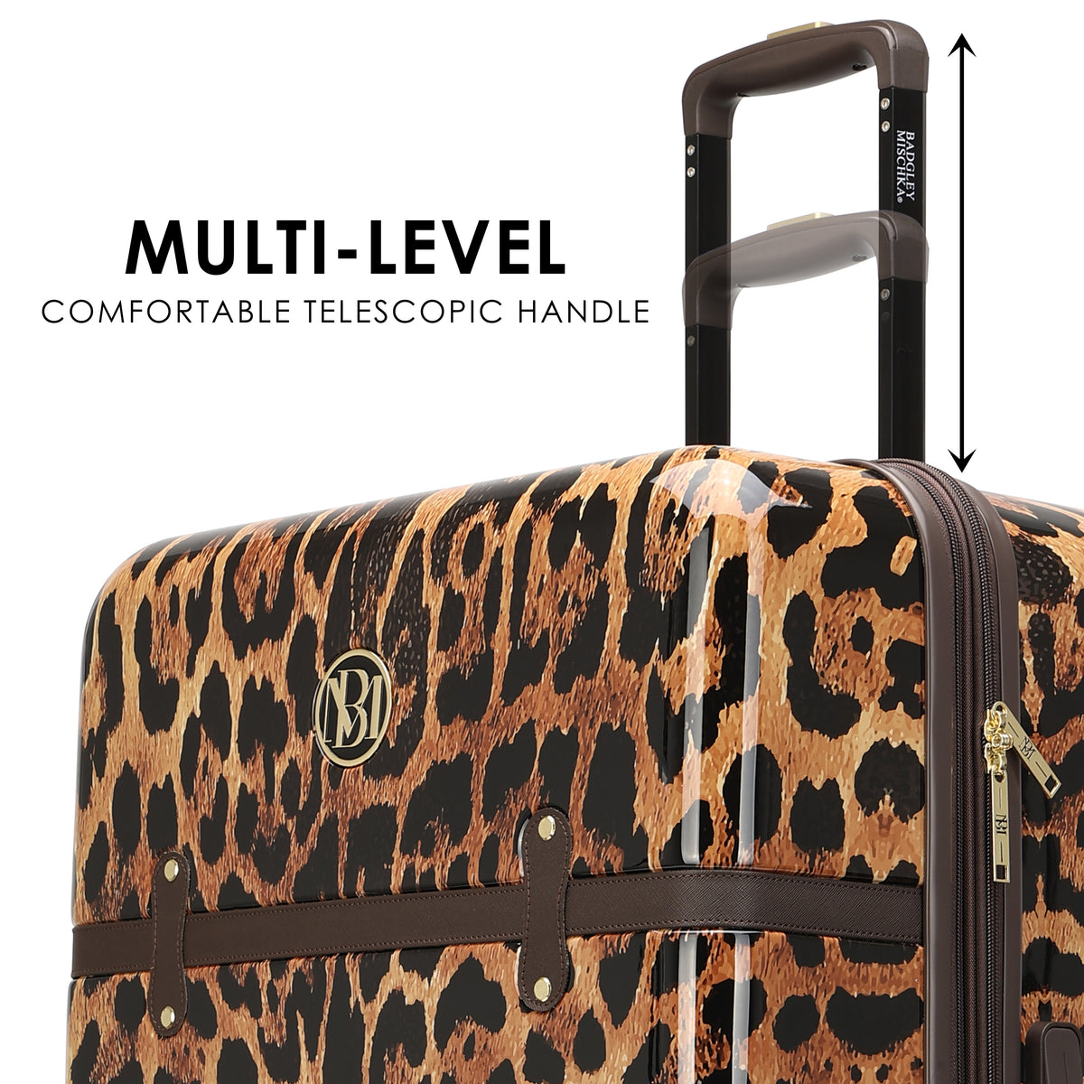 Leopard Lux 2 Piece Expandable Retro Luggage Set