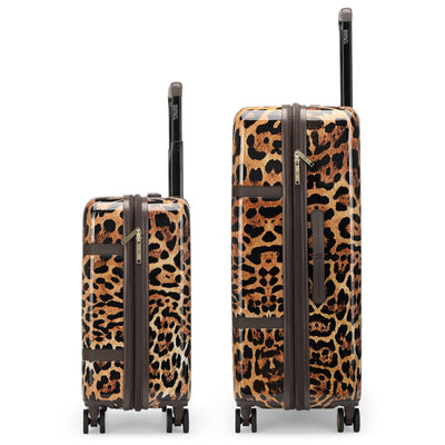 Leopard Lux 2 Piece Expandable Retro Luggage Set