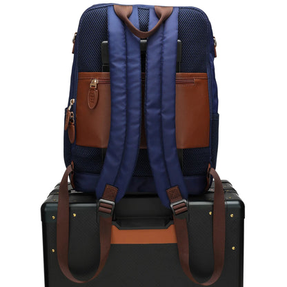 Luxe Journey 18L Twill and Vegan Leather Backpack