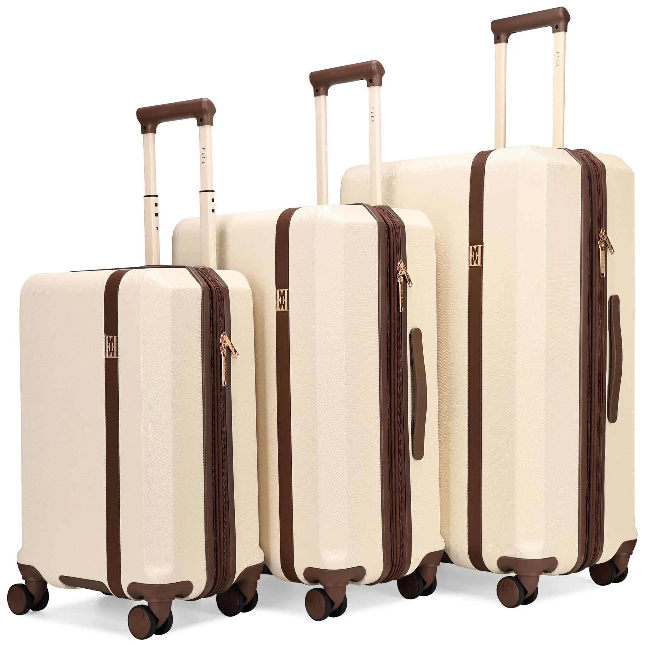 Luxe Journey 3 Piece Expandable Retro Luggage Set