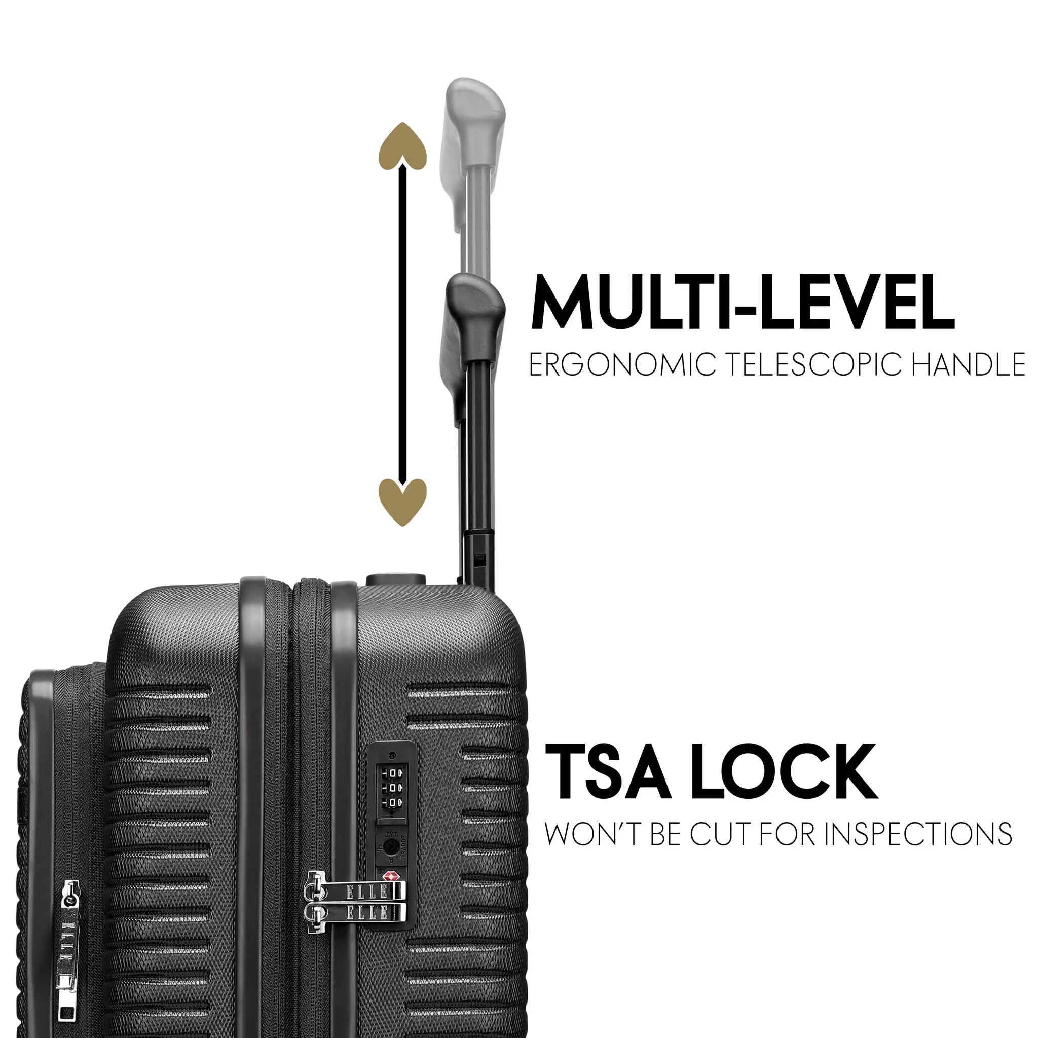 ELLE 20" Expandable Laptop Carry-on Suitcase