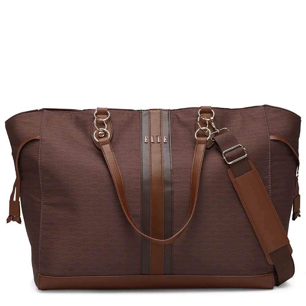 Eleganza Twill Monogram Weekender Tote Bag