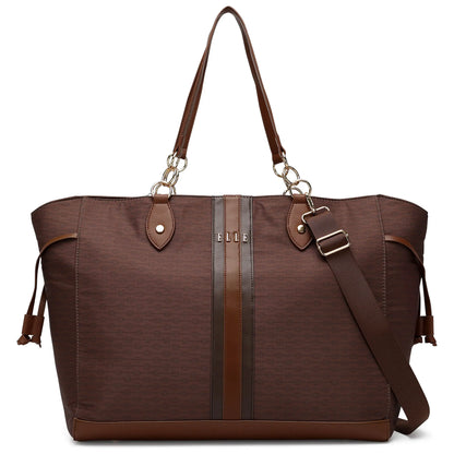 Eleganza Twill Monogram Weekender Tote Bag