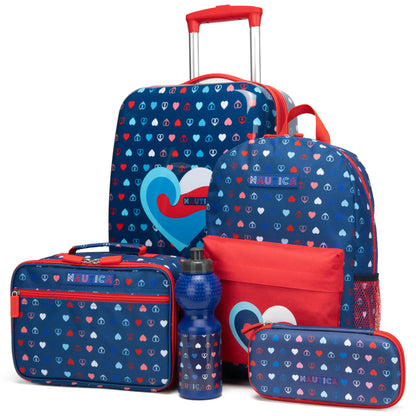 Kids Back to School 18" Carry-on Suitcase Set