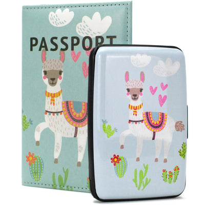 RFID Protected Passport Cover Wallet Set