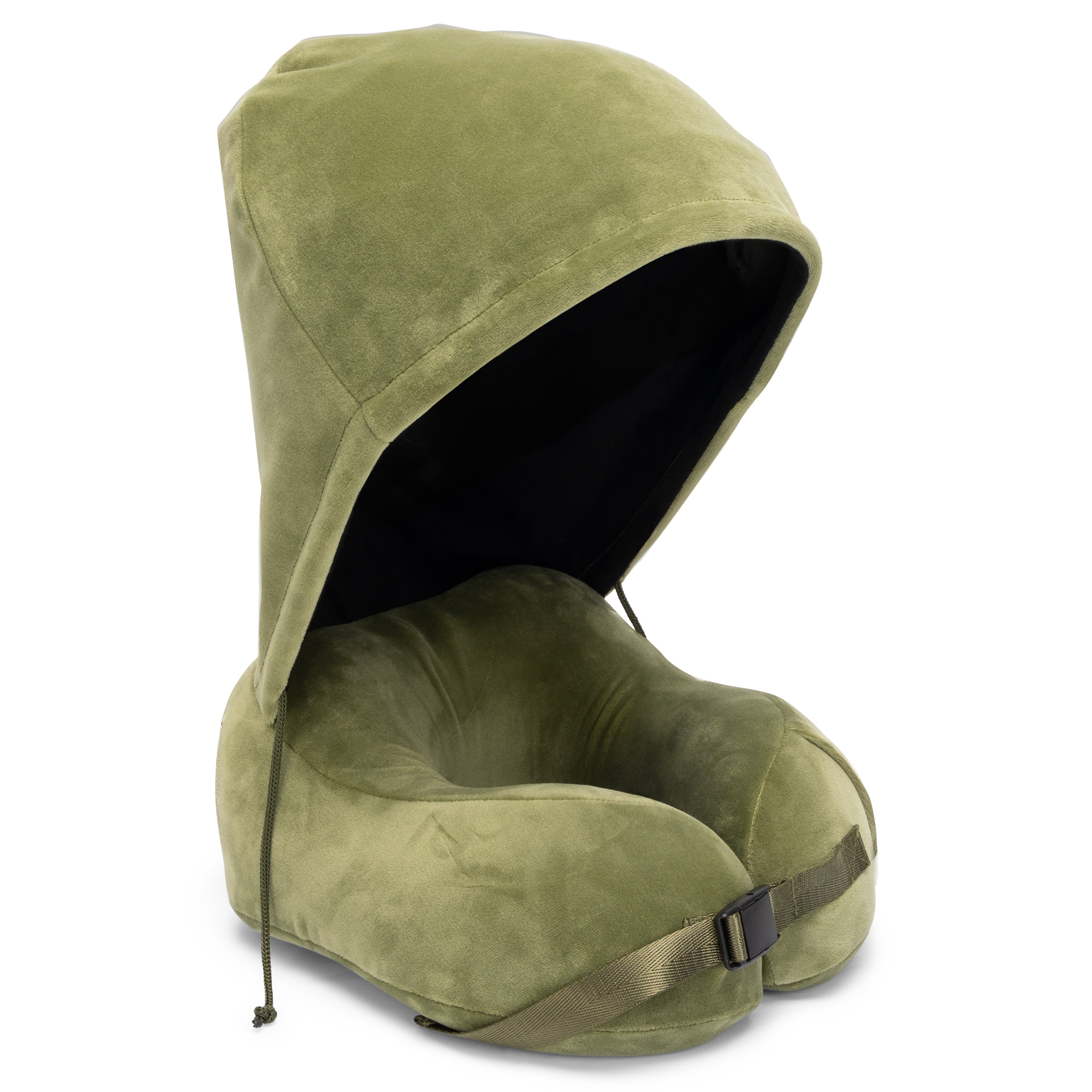 Eyeconic Hooded Ergonomic Memory Foam Travel Neck Pillow
