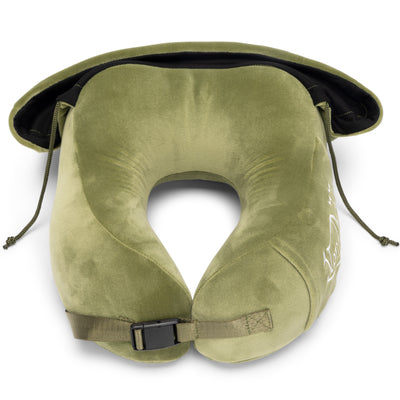 Eyeconic Hooded Ergonomic Memory Foam Travel Neck Pillow