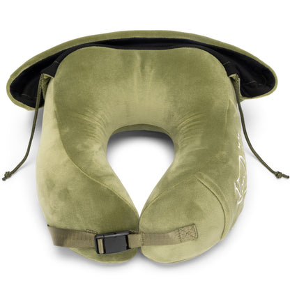 Eyeconic Hooded Ergonomic Memory Foam Travel Neck Pillow