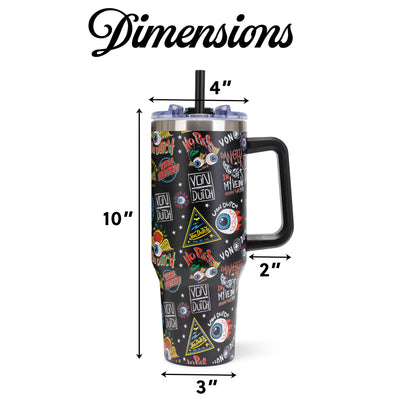 40oz Bold Double Walled Insulated Stainless Steel Tumbler