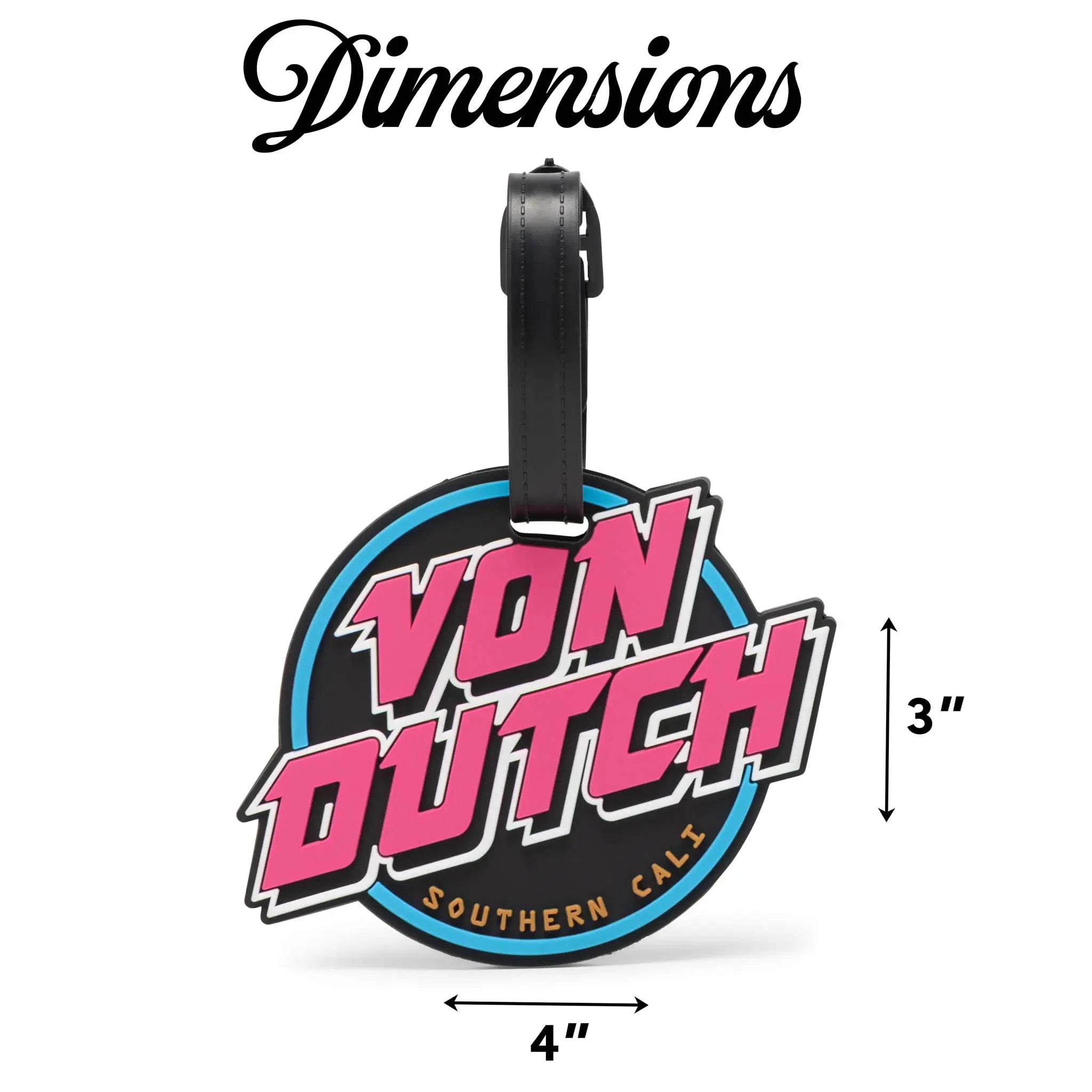 80s Neon 2-Piece Suitcase ID Tag Set with Adjustable Straps