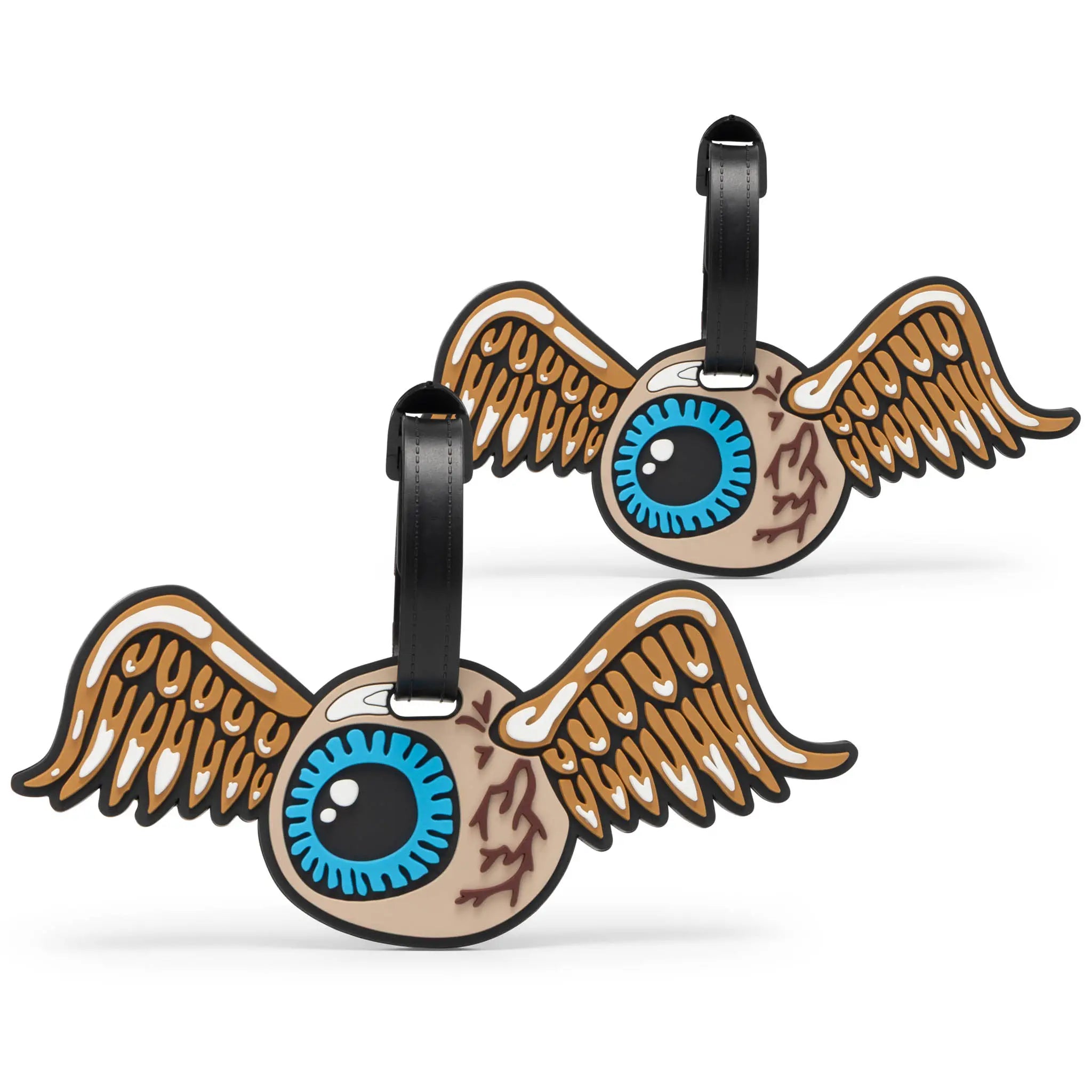 Flying Eyeball 2-Piece Suitcase ID Tag Set with Adjustable Straps