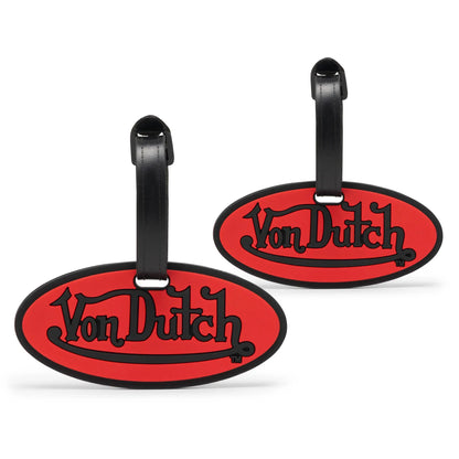 Logo Patch 2-Piece Suitcase ID Tag Set with Adjustable Straps
