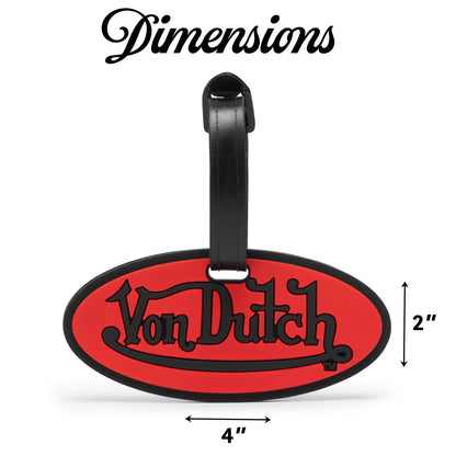 Logo Patch 2-Piece Suitcase ID Tag Set with Adjustable Straps