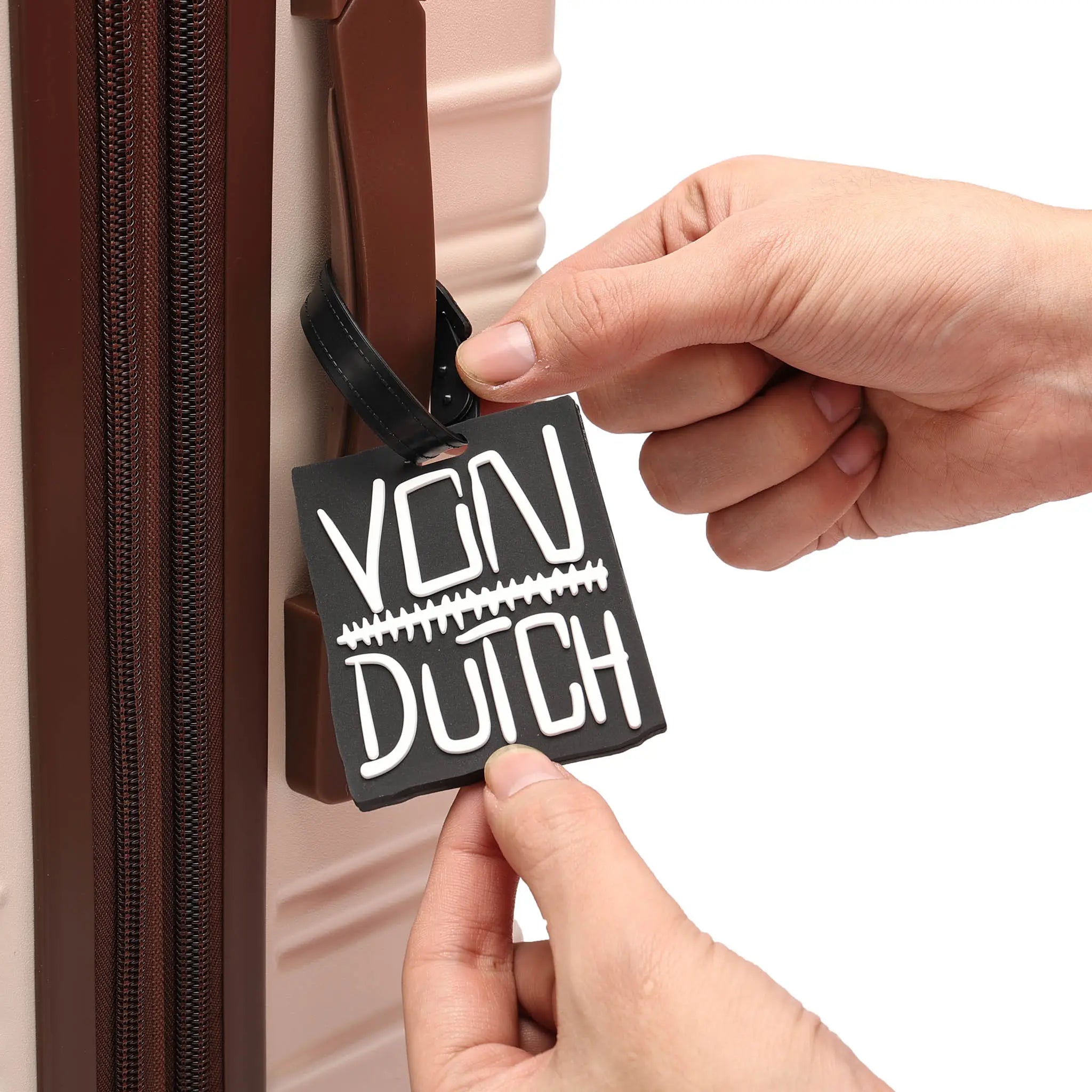 Stitched 2-Piece Suitcase ID Tag Set with Adjustable Straps