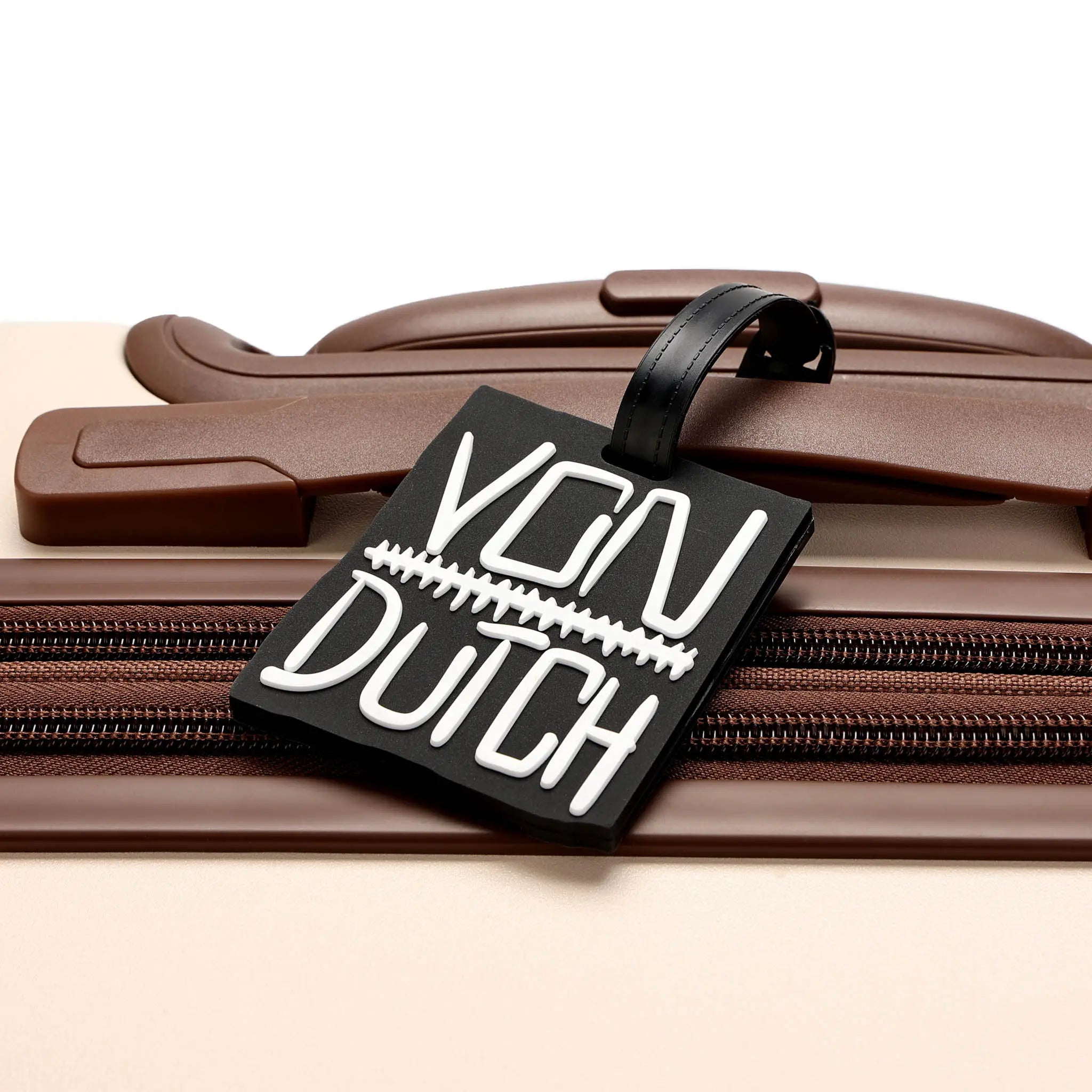 Stitched 2-Piece Suitcase ID Tag Set with Adjustable Straps