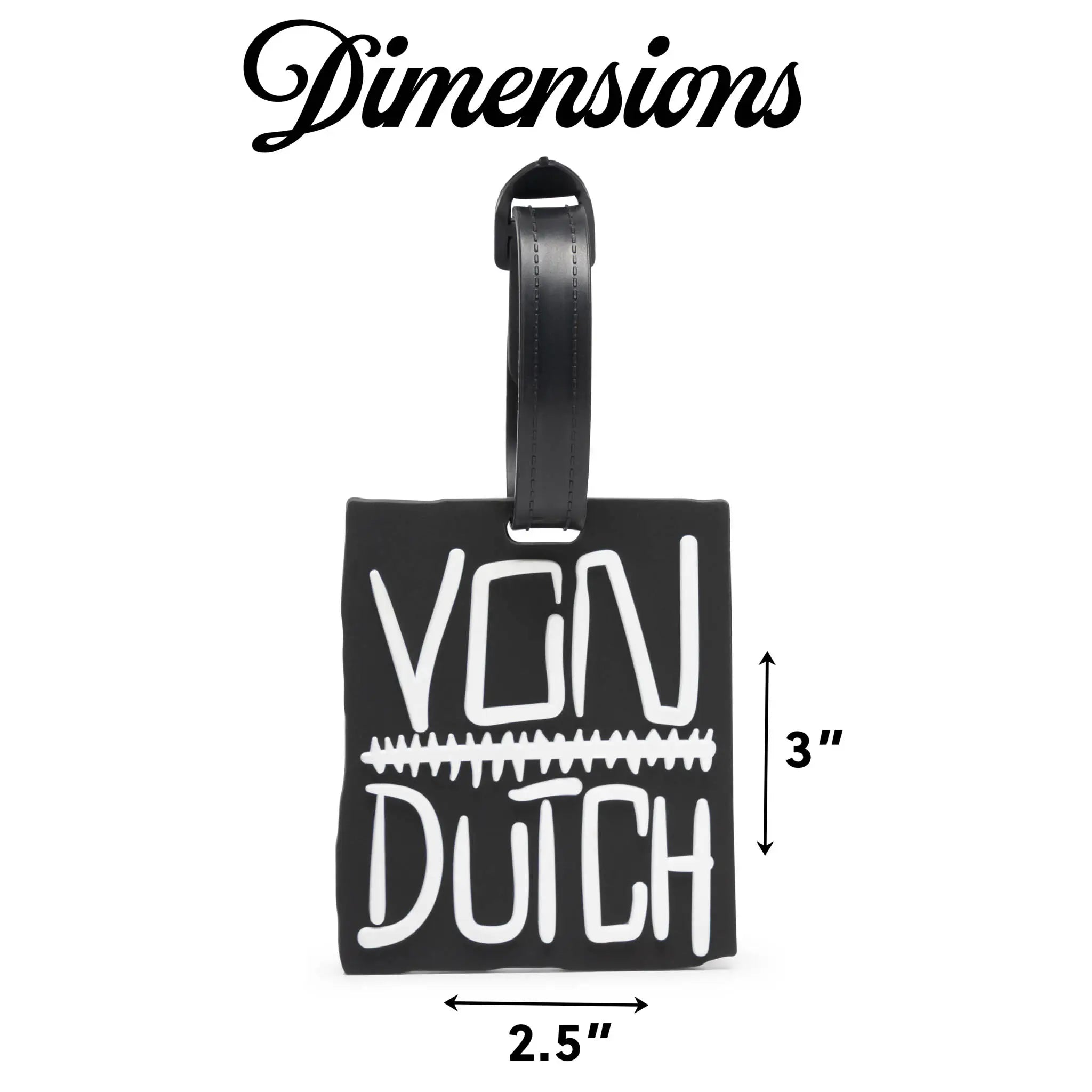 Stitched 2-Piece Suitcase ID Tag Set with Adjustable Straps