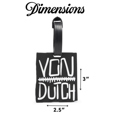 Stitched 2-Piece Suitcase ID Tag Set with Adjustable Straps