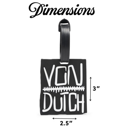 Stitched 2-Piece Suitcase ID Tag Set with Adjustable Straps