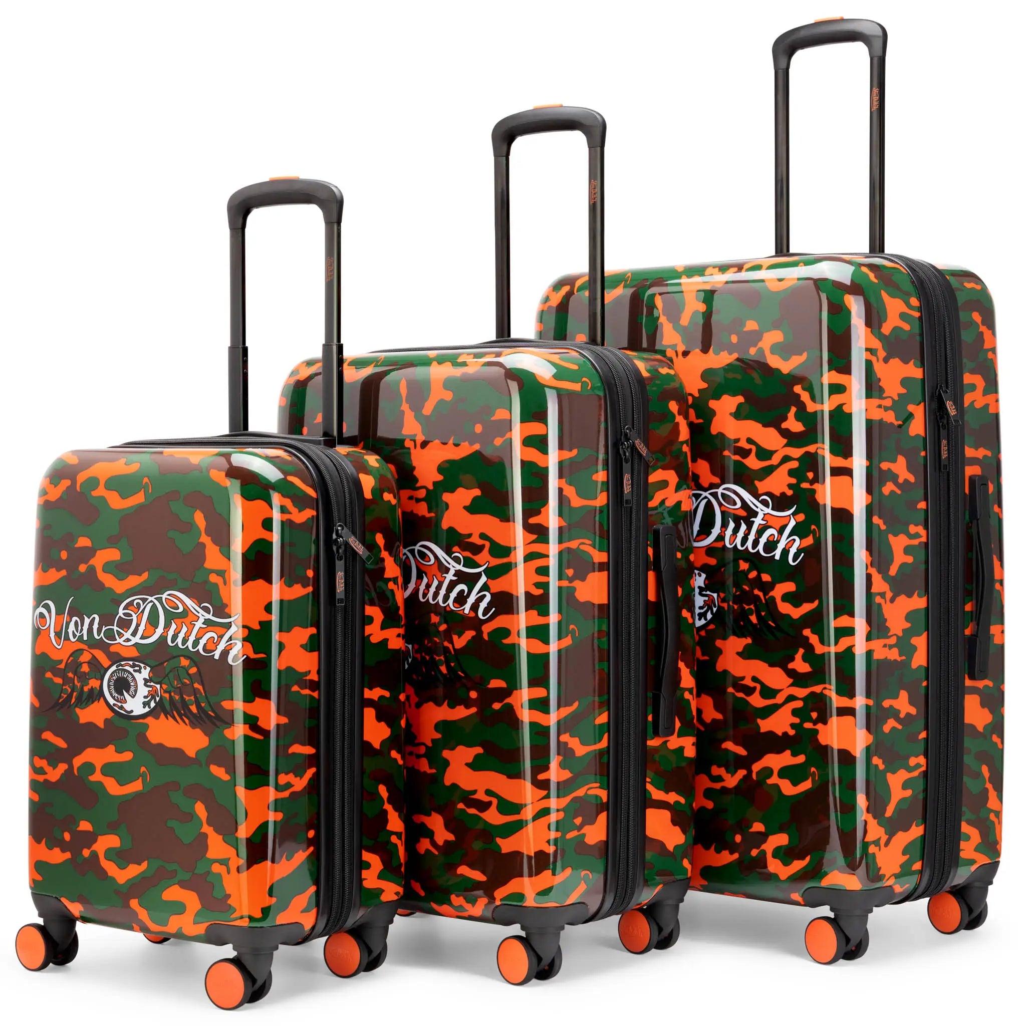 Kustom Kulture 3-Piece Expandable Hardside Spinner Luggage Set
