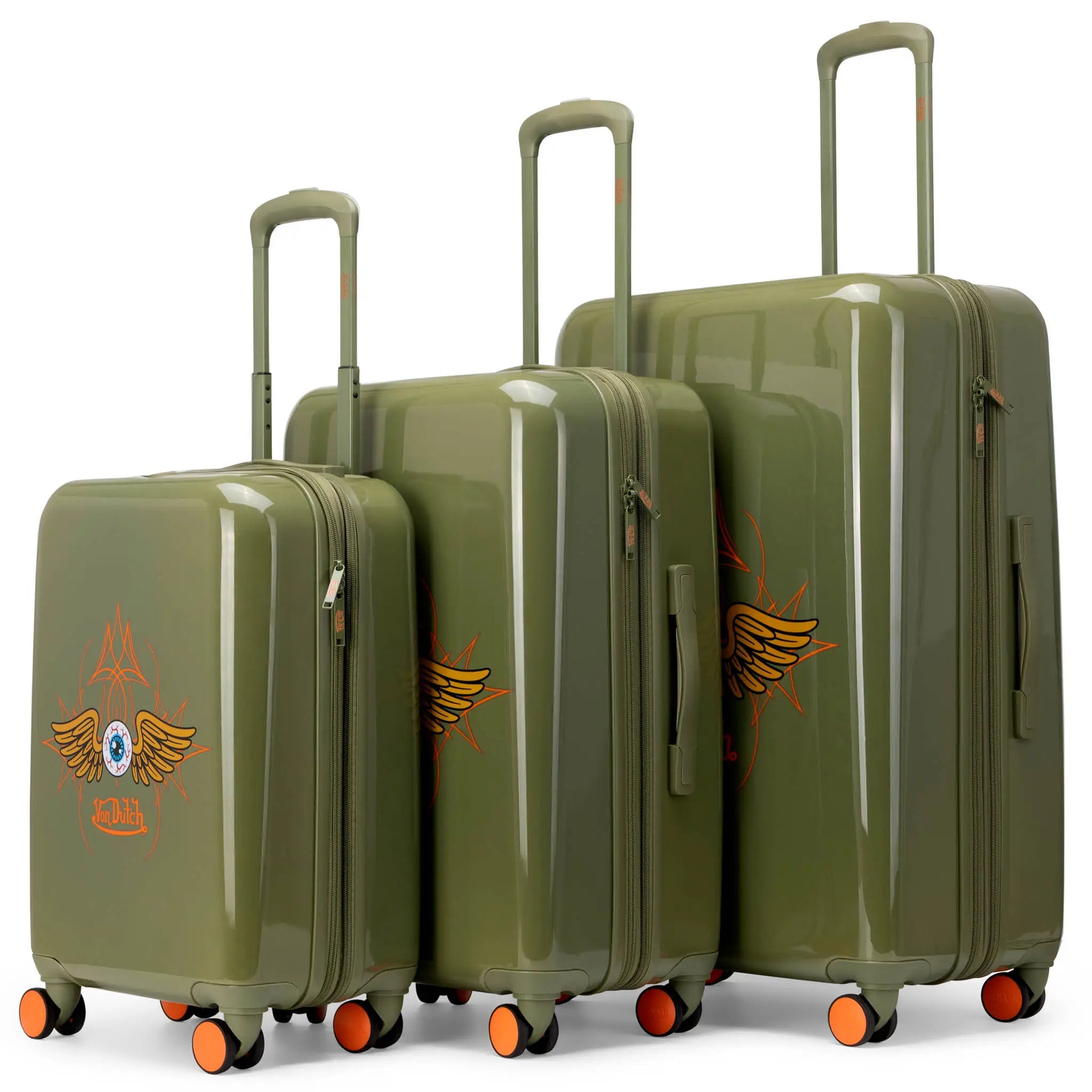 Von Dutch Kustom Kulture 3-Piece Expandable Hardside Spinner