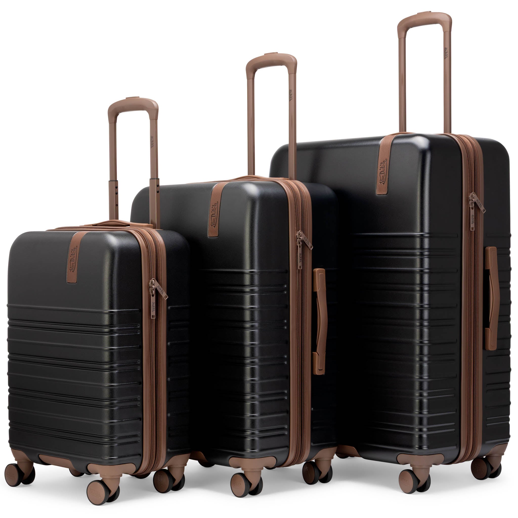 Retro Trek 3-Piece Expandable Hardside Spinner Luggage Set