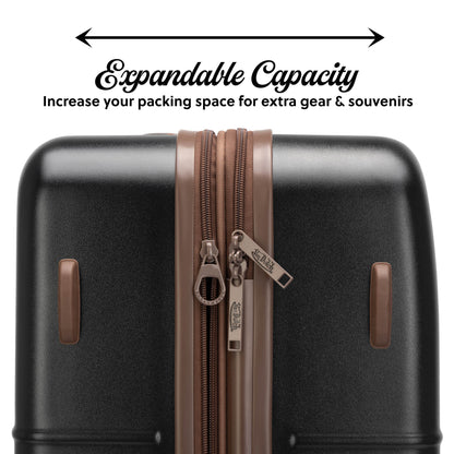 Retro Trek 3-Piece Expandable Hardside Spinner Luggage Set