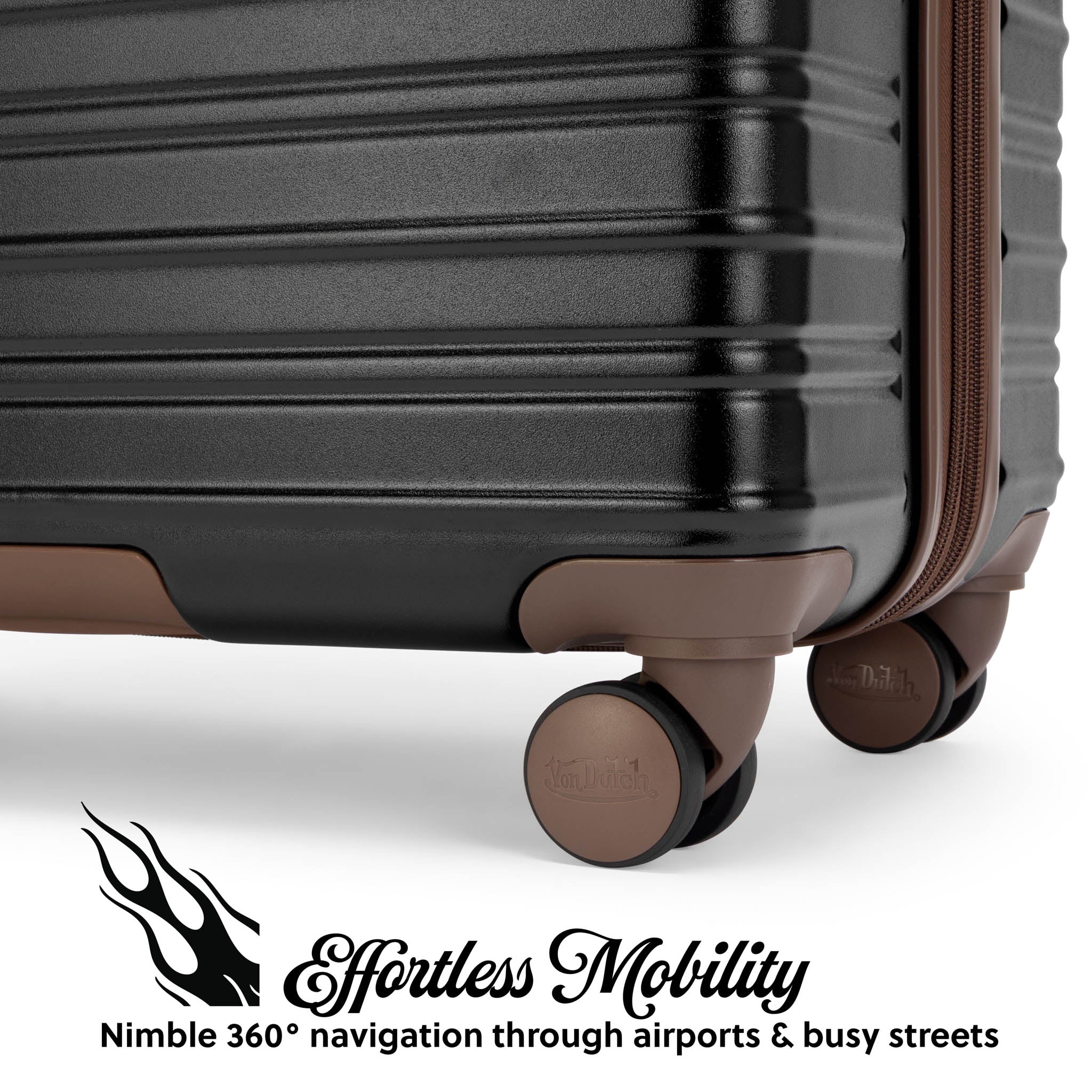 Von Dutch Retro Trek 3-Piece Expandable Hardside Spinner Luggage