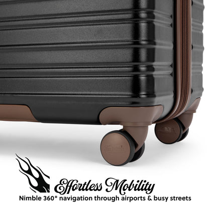 Retro Trek 3-Piece Expandable Hardside Spinner Luggage Set