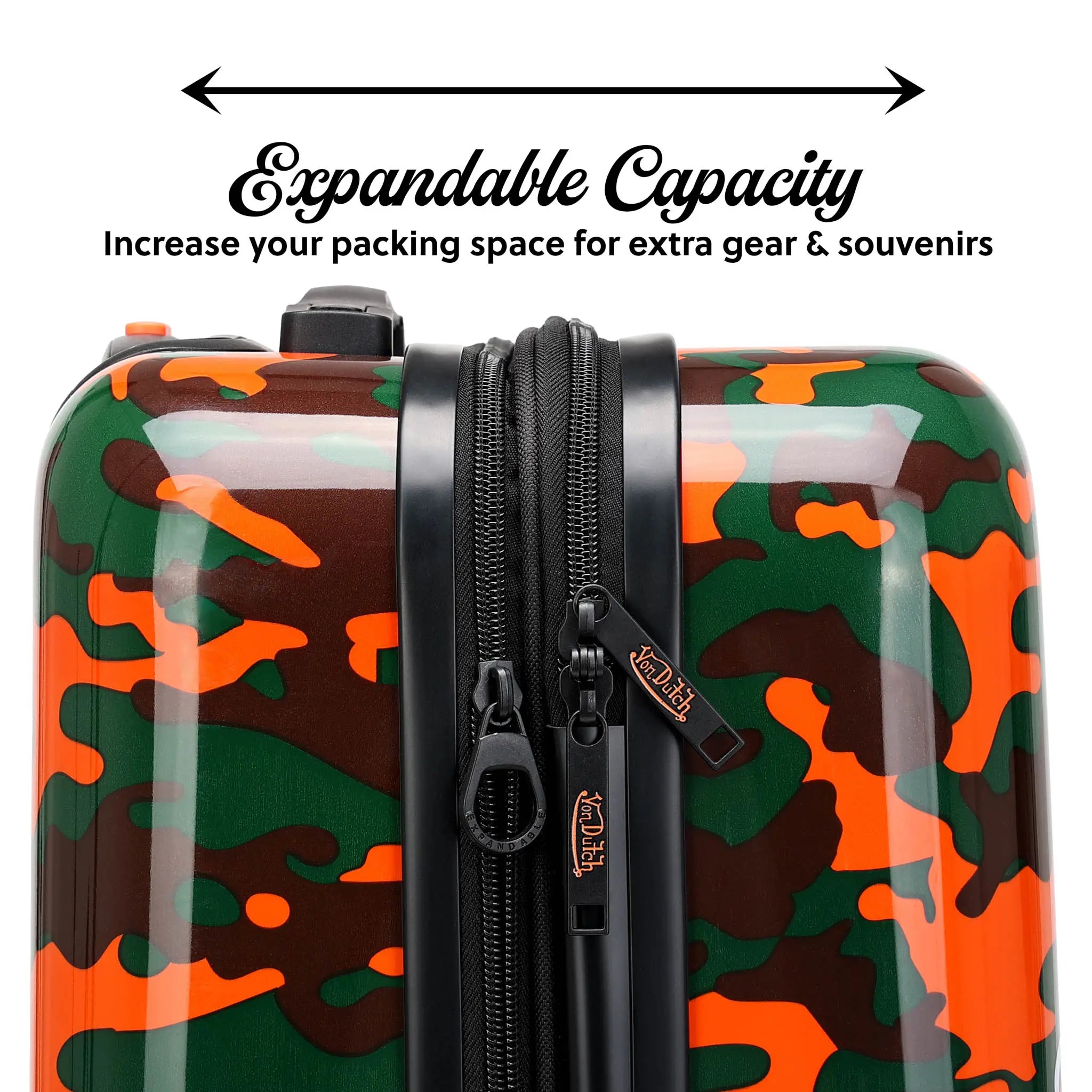 Kustom Kulture Expandable Hardside Carry-on Spinner Suitcase