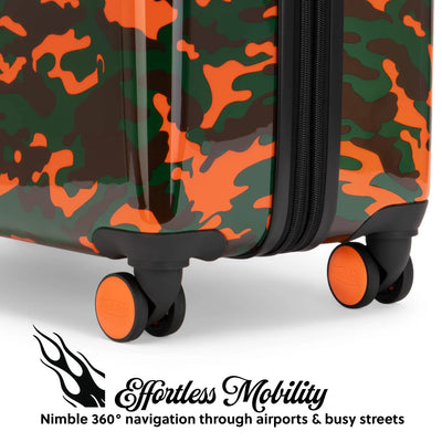 Kustom Kulture Expandable Hardside Carry-on Spinner Suitcase