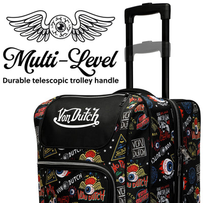 Jax Black 28" Checked Rolling Duffel