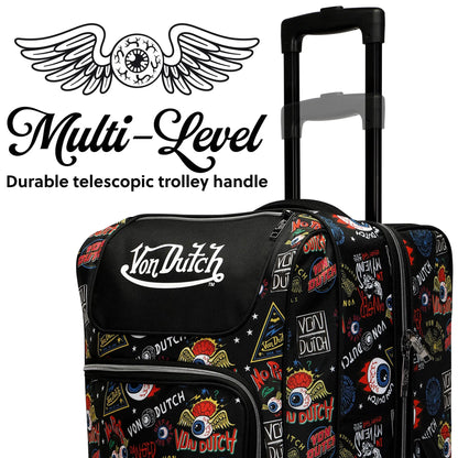 Jax Black 28" Checked Rolling Duffel