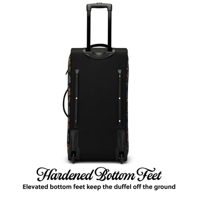 Jax Black 28" Checked Rolling Duffel