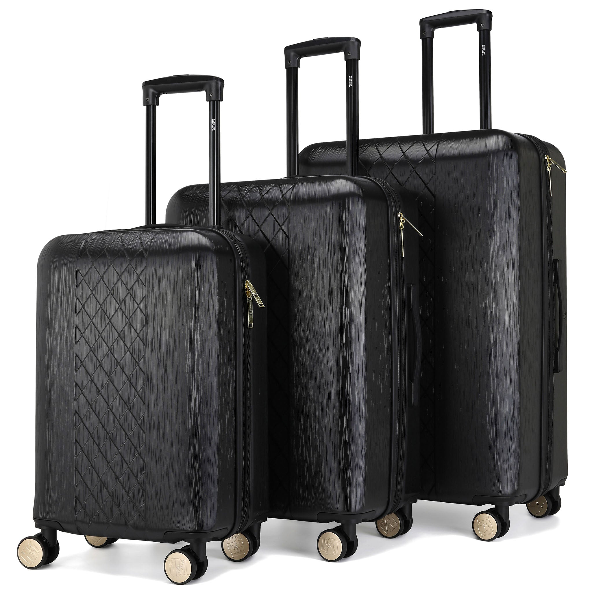 Diamond 3 Piece Expandable Chic Luggage Set